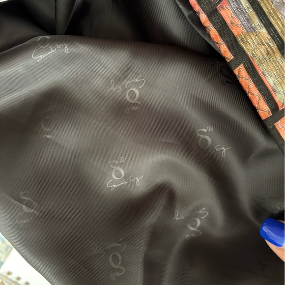 Samuel Dong Taffeta Art Deco Metallic Dress Women’s Medium Samuel2 Art to Wear - Picture 6 of 7